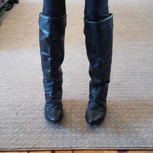Black over the knee boots